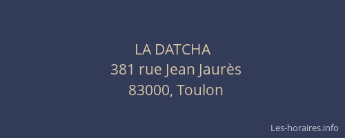 LA DATCHA