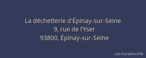 La déchetterie d'Épinay-sur-Seine