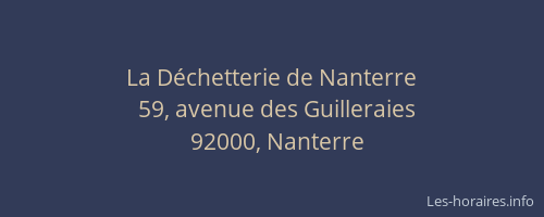 La Déchetterie de Nanterre