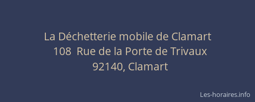 La Déchetterie mobile de Clamart