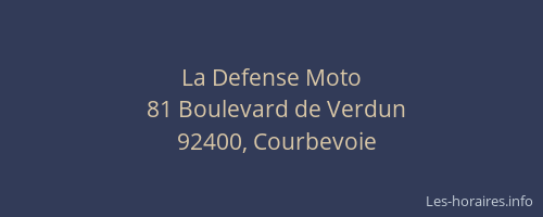 La Defense Moto