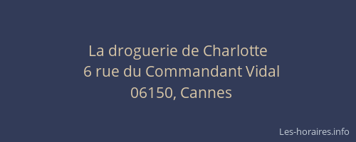 La droguerie de Charlotte