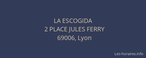 LA ESCOGIDA