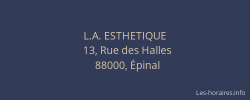 L.A. ESTHETIQUE
