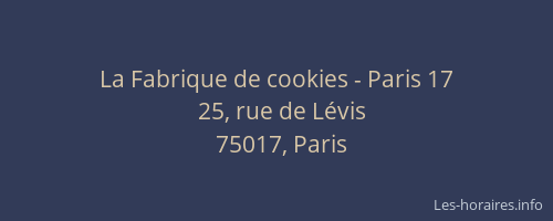 La Fabrique de cookies - Paris 17