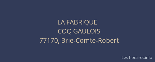 LA FABRIQUE