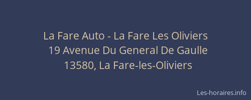La Fare Auto - La Fare Les Oliviers