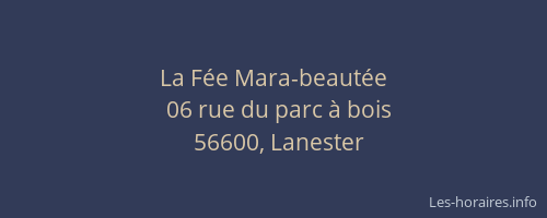 La F&eacute;e Mara-beaut&eacute;e