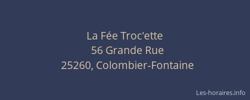 La F&eacute;e Troc'ette