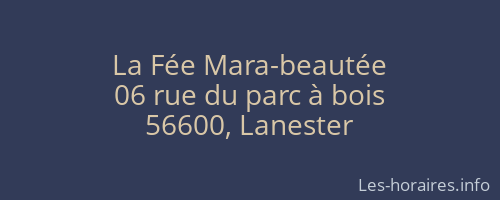 La Fée Mara-beautée