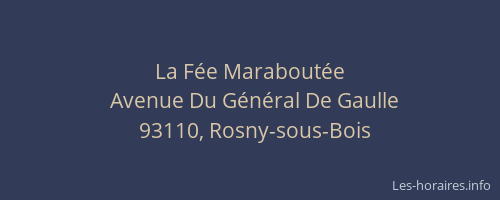 La Fée Maraboutée