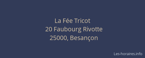 La Fée Tricot