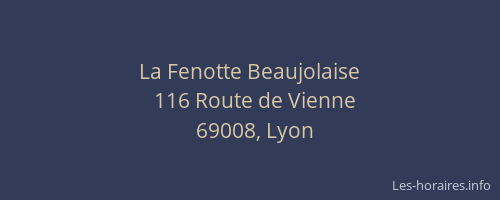 La Fenotte Beaujolaise