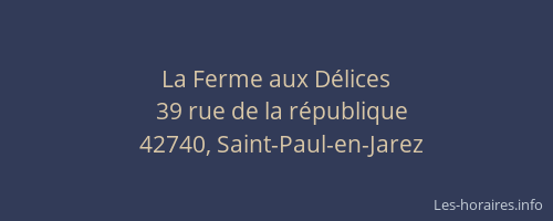 La Ferme aux Délices