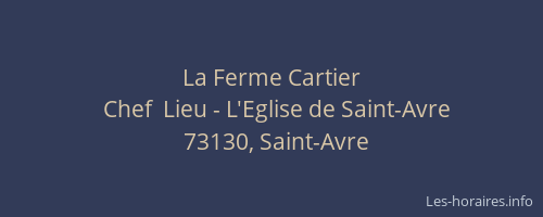 La Ferme Cartier