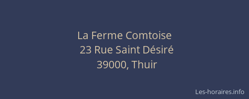 La Ferme Comtoise