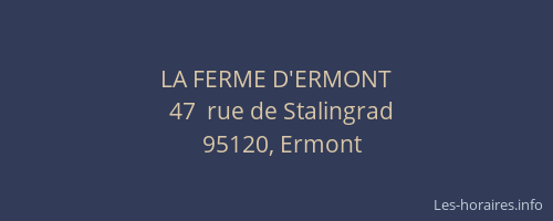 LA FERME D'ERMONT