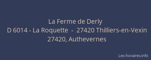 La Ferme de Derly