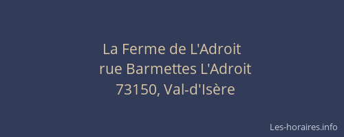 La Ferme de L'Adroit