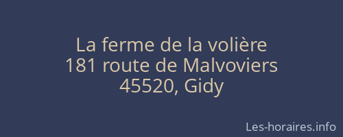 La ferme de la volière