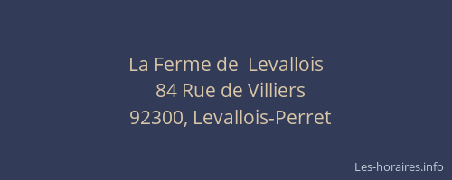 La Ferme de  Levallois