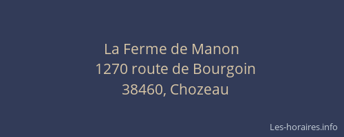 La Ferme de Manon