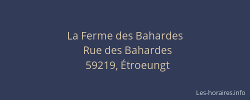 La Ferme des Bahardes