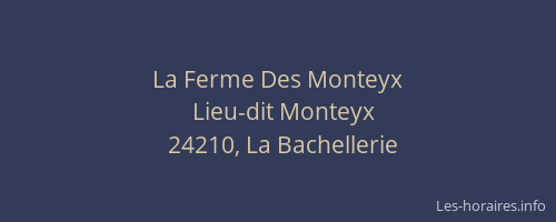 La Ferme Des Monteyx