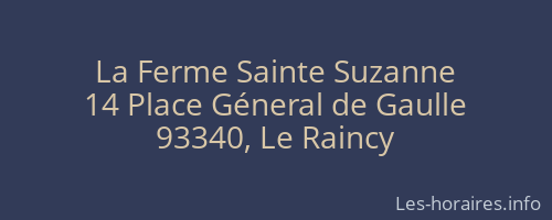 La Ferme Sainte Suzanne