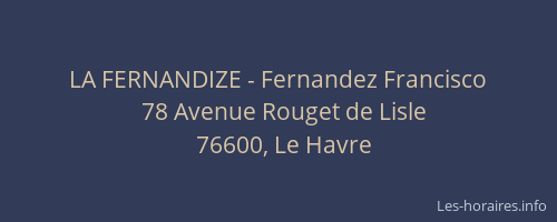 LA FERNANDIZE - Fernandez Francisco
