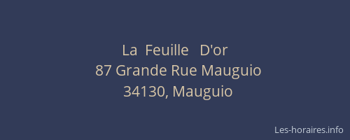 La  Feuille   D'or