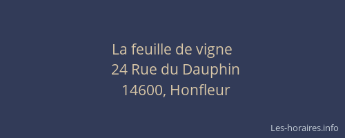 La feuille de vigne