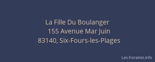 La Fille Du Boulanger