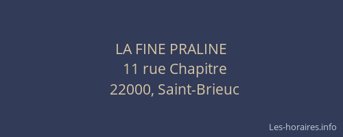 LA FINE PRALINE