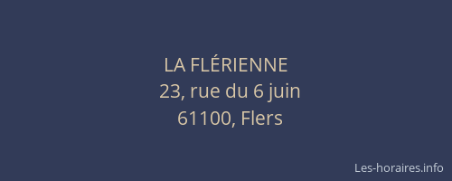 LA FL&Eacute;RIENNE