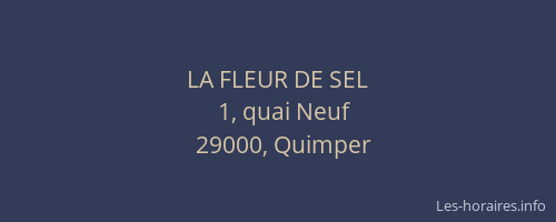 LA FLEUR DE SEL