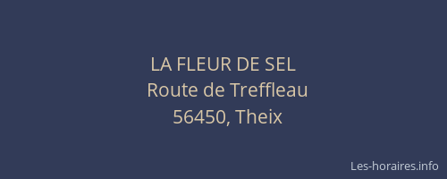 LA FLEUR DE SEL