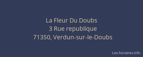 La Fleur Du Doubs