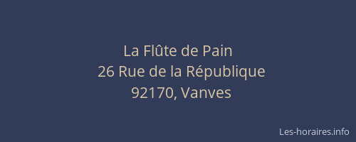 La Flûte de Pain