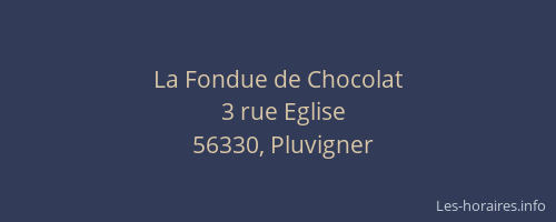 La Fondue de Chocolat