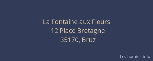 La Fontaine aux Fleurs