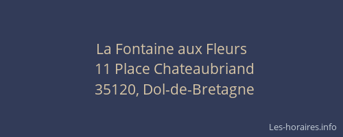 La Fontaine aux Fleurs