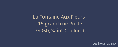 La Fontaine Aux Fleurs