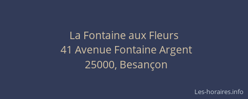 La Fontaine aux Fleurs