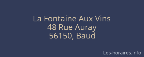 La Fontaine Aux Vins