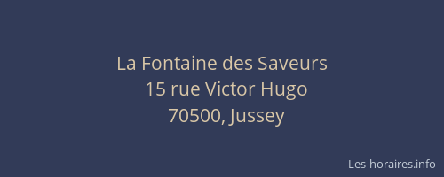 La Fontaine des Saveurs