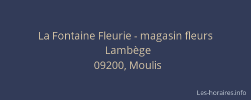 La Fontaine Fleurie - magasin fleurs