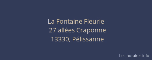 La Fontaine Fleurie