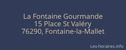 La Fontaine Gourmande