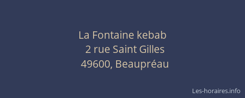 La Fontaine kebab